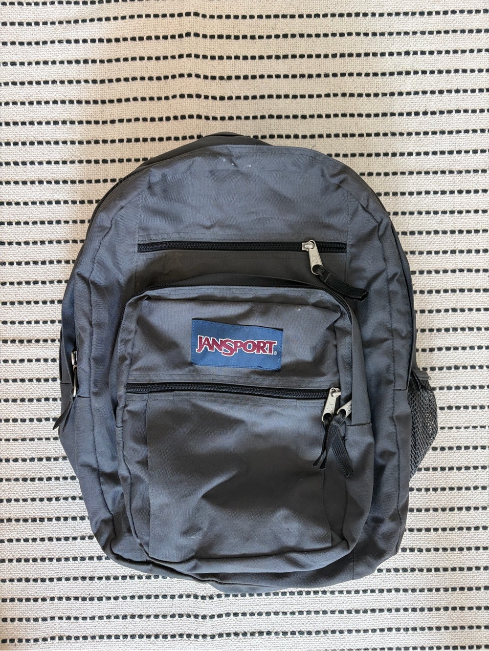 Jansport Gray Backpack with Logo Patch
